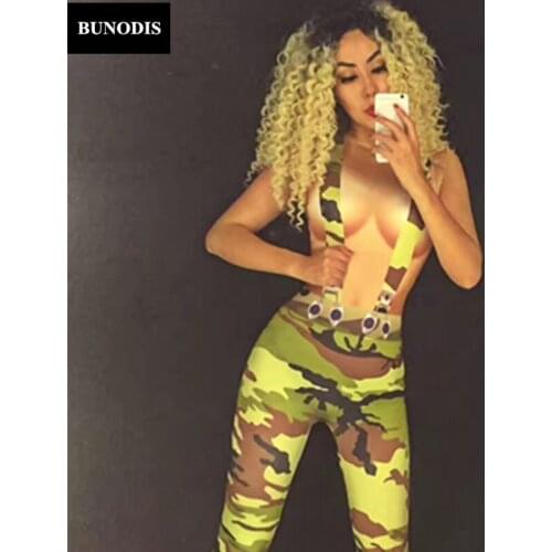ZD019 Army Bitch2 Sexy Bodysuit 3D Printed Jumpsuit Nightclub Party Celebrate Performance Stage Wear DJ Singers Dancer Clothing