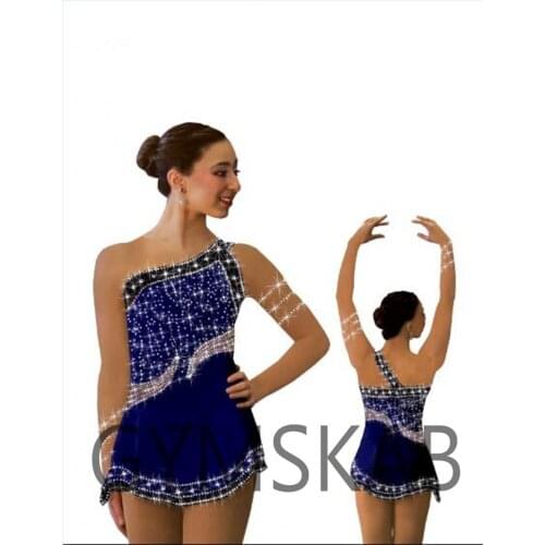 Figure Skating Dress Womens Girls Customized Ice Skating Dress Sleeveless Gymnastics Costume 85015