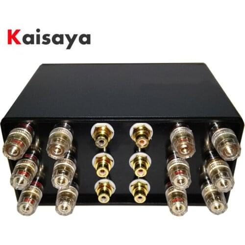 2 + 2 four-channel 2 in 1out (1in 2 out) audio amplifier speaker Lossless Signal Switcher T0870