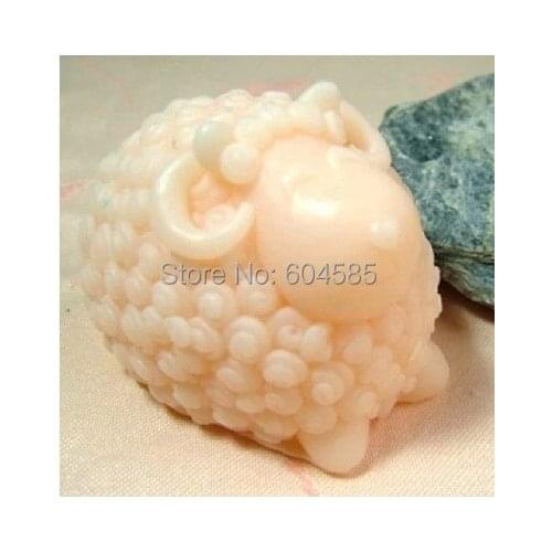 2.9" Cartoon Curly sheep 0843 Craft Art Silicone Soap mold Craft Molds DIY