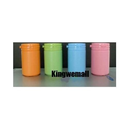 300pcs/lot Capacity 80ml Plastic PE bottle with Flip Cap for Capsule Powder Medicine Candies Food Packaging