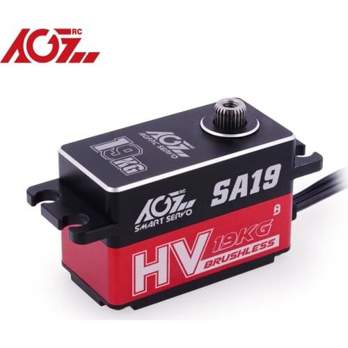 AGFRC SA19 Super Speed Programmable 19KG 0.073Sec Short Case Low Profile Brushless Digital Servo for 1/10 1/12 RC Car Boat Robot