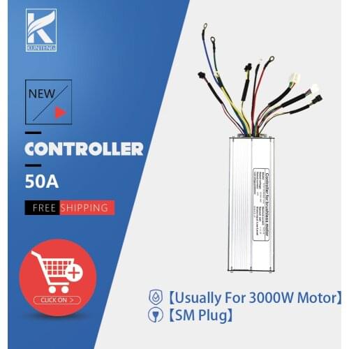 KUNTENG Ebike Controller 72V 3000W 50A Electric Bicycle Controller for Electric Bicycle Scooter E-bike Controller Accessies