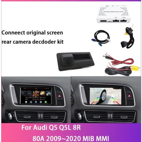 Car Rear view camera For Audi A5 S5 A4 B8 B9 2010 ~ 2020 Interface adapter Parking camera connect original screen decoder