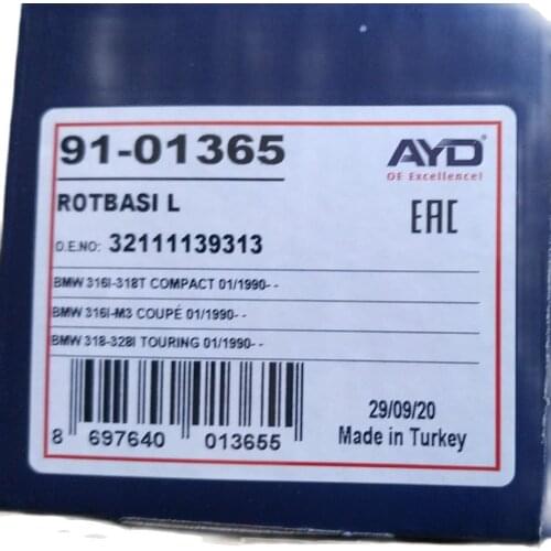 AYD-Tie Rod End (Left) (for BMW:E36) (OEM No:32111139313)