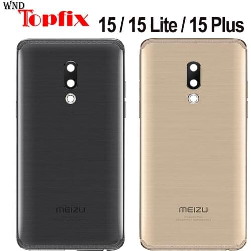 For meizu 15 Lite Back Glass Rear Door Housing Replacement Meizu 15 Plus Battery Cover 15Plus Back Cover