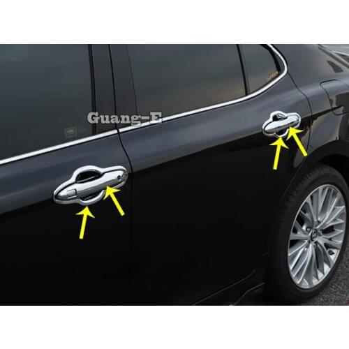 For Toyota New Camry XV70 2017 2018 2019 2020 Car Body Styling Door Cover ABS Chrome Stick Trim Handle Bowl Frame Hoods