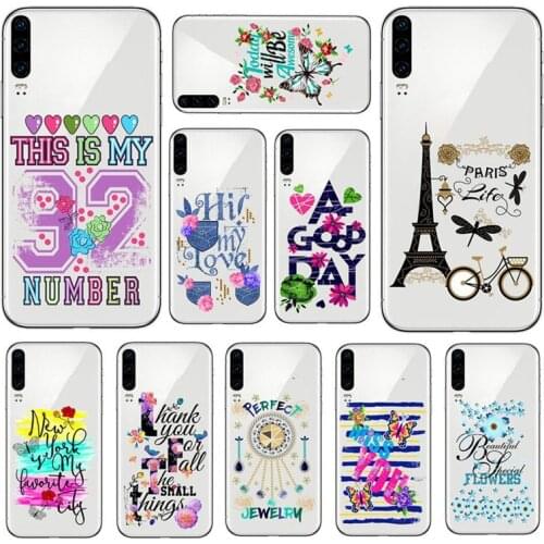 Mobile Phone Case For Huawei P30 Transparent Pattern Ultra-thin Mobile Phone