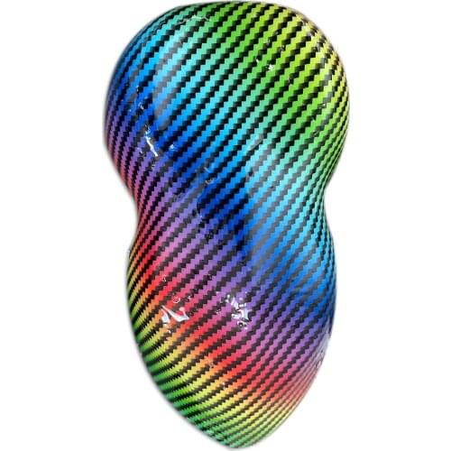 Free shipping 0.5mX2m/10m rainbow carbon fiber water transfer printing TSTK9601 hydrographics film for car