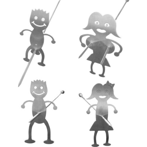 Barbecue Grill Stick Hot Dog Barbecue Fork Hotdog Roaster Stick Supply Stainless Steel BBQ Skewers Decor Creative Roasting Rods