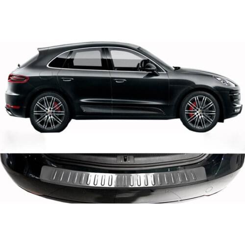 Rear Bumper Sill Cover S. Steel Rear Bumper Protector Rear Bumper Guard for Porsche Macan 2014-UP