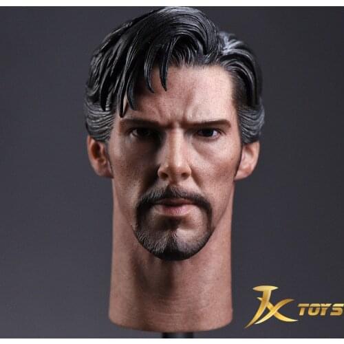 JXTOYS JX-011 1/6 Head Sculpt PVC Male Soldier Normal/ Damaged Ver. Head Carving Fit 12'' Action Figure Body