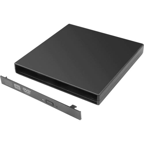 Kebidumei Portable USB 2.0 DVD CD DVD-Rom Case SATA IDE Case drive box 12.7MM Slim for Laptop Notebook Computer Wholesales