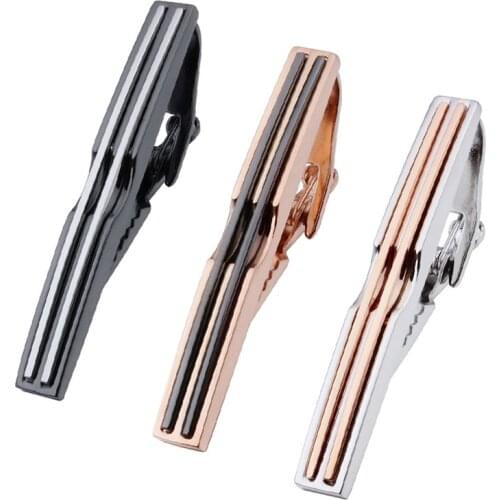 HAWSON Classic Black Gun Clamp Shirt Tie Bar Necktie Clip Pins for Men Wholesale Available