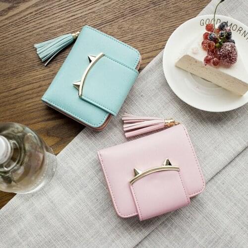 Short Wallet Womens 2021 Korean Version New Clasp Student Zipper Small Pocket Wallet