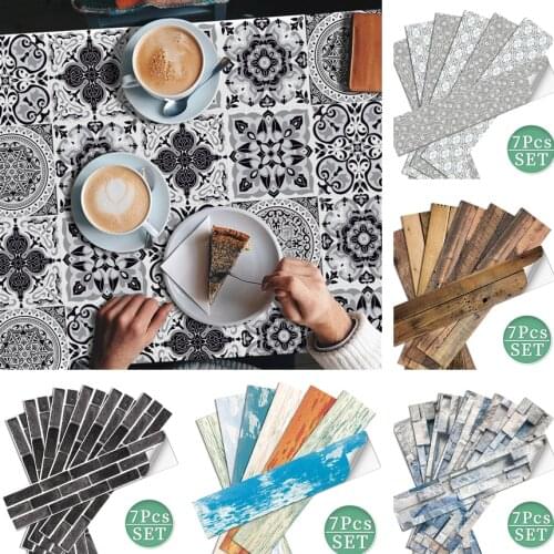 Kitchen Oil-proof Sticker Simulation Bump Stone Pattern Nordic Wall Decoration PVC Self-installed DIY Large Size Wall Stickers