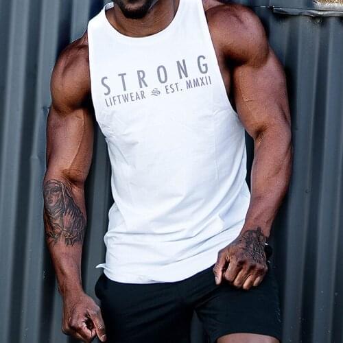 Mens Fitness Tank Tops Gym Clothing Bodybuilding Workout Cotton Sleeveless Vest Male Casual Breathable Fashion Sling Undershirt