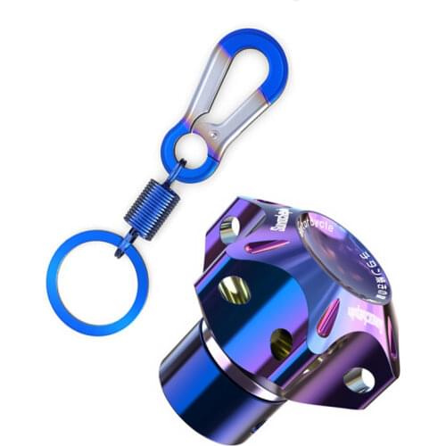 General Cnc Modified Burnt Titanium Alloy Key Head Racing Boat Hexagonal Burnt Titanium Motorcycle Key Head Key Chain