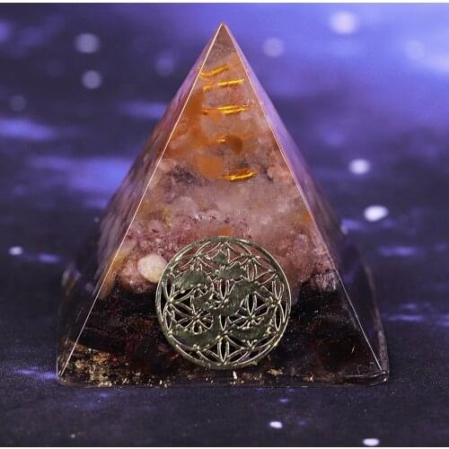 Natural Strawberry Crystal Orgone Energy Converter Orgonite Pyramid Soothe The Soul Stone That Change The Magnetic Field Of Life