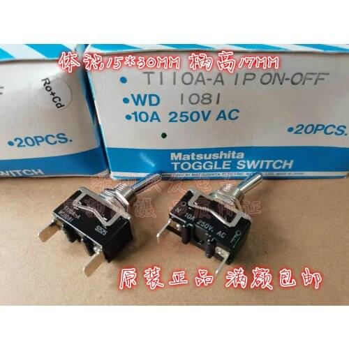 Original New 100% WD1081 toggle switch 2pin 2gear power switch high current 10A250V