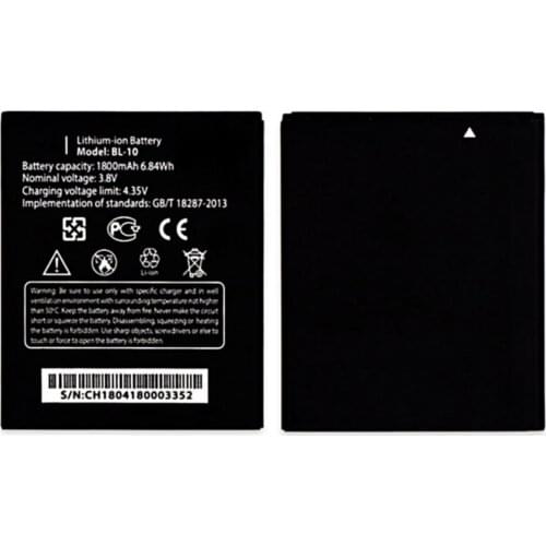 Original size replacement battery 1800mah 6.84wh 3.8v for THL BL-10 Cellphone batteries