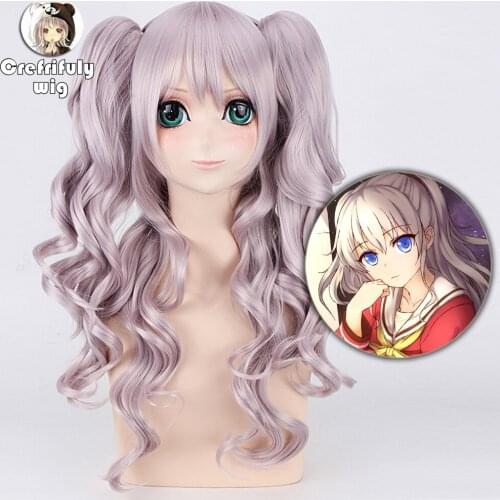 Anime Charlotte Tomori Nao 70cm Long Wavy Purple Cosplay Wig Costume High Quality Heat Resistant Synthetic Hair Wigs For Women