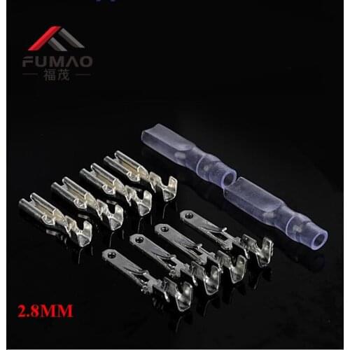 2.8/4.8/6.3 wire Plug spring with transparent insulating sleeve male and female cold crimp terminal plug-in wire connector