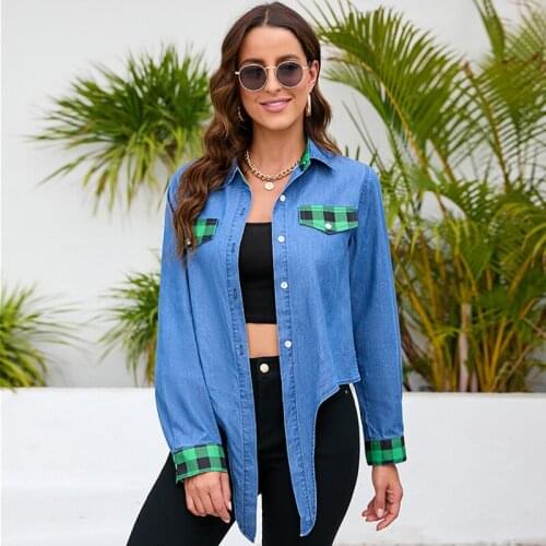 SCSTRONGER Womens Denim Shirts