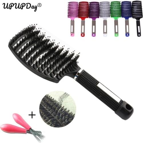 Detangle Hair Brush Bristle Massage Brush Hairbrush Comb for Hair Hairdressing Tools Curly Wet Combing barber Hairdresser Salon