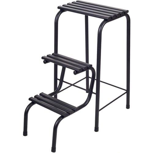 Hastunc Folding Metal-Wooden Handy Small Footprint Solid Ladder-Stool Chair Dual-Function Product