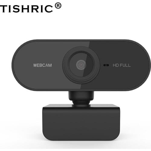 TISHRIC Autofocus Full HD Webcam 1080p Web Camera HD Computer Camera Plug and Play Webcam PC with Microphone
