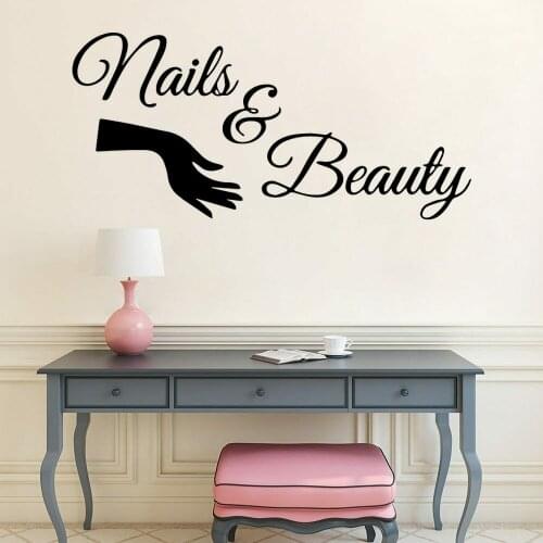 Nail Salon Vinyl Wall Decal Vinyl Manicure Beauty Salon indoor Door Decor Wall Sticker for Manicure Salon Decoration Mural Z628