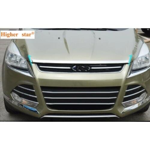Higher star stainless steel car front grill decoration trim For Ford Escape/kuga 2012-2017
