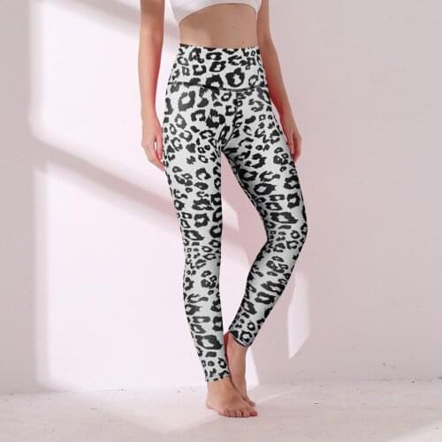 Womens Sport Leggings Tight Trouser Hip High Waist Fashion Leopard Print Exercise Running Yoga Pants sportleggings vrouwen E2