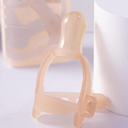 1pc Safe And Non-toxic Childrens Silicone Anti-sucking Hand Molars Gloves Prevent Finger Deformation Wristband Finger Gutta