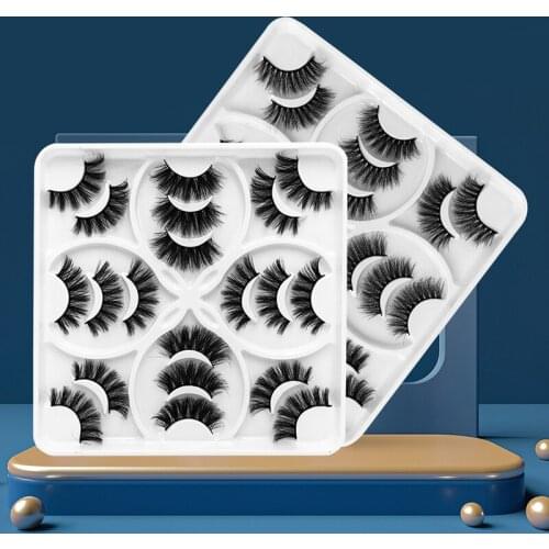 10 Pairs 3D Eyelashes Natural Thick Volume False Eyelash Dramatic Fake Eyelash Eyelashes Extension Reusable Fiber Eyelash Makeup