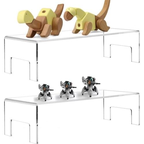 2Pcs/Set Showing Stands Sturdy Convenient Store 3mm Acrylic Eco-friendly Durable Toy Racks Crafts Storage Shelves