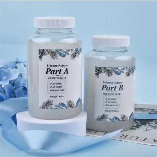 200/500g/1000g AB 1:1 Liquid Rubber Copy Pattern Glue For Silicone Mold Making Fast Solidify Cure UV Resin Jewelry Mold Glue