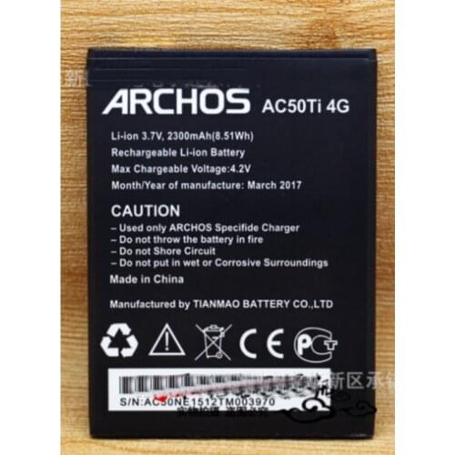 3.7v 2300mah Rechargeable battery For Archos AC50Ti 4g Archos 50 Titanium 4G Cell phone batterie