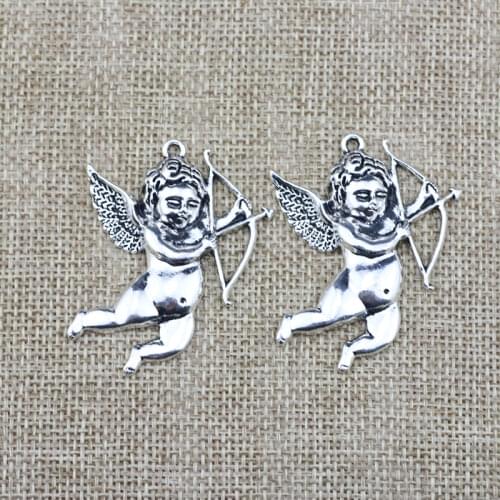 4 Pieces 36*46mm Antique Silver Color Mixed Alloy Arrow of Love Charms Pendant Accessory For DIY Jewelry Making