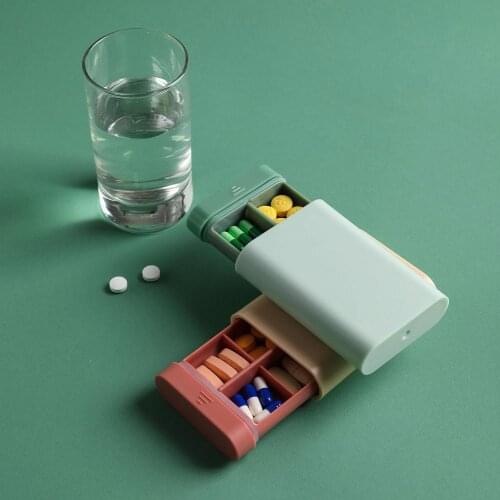 6 Grids Sealed Pill Box Small Portable Pill Dispenser Box Mini Pill Compartment Storage Container