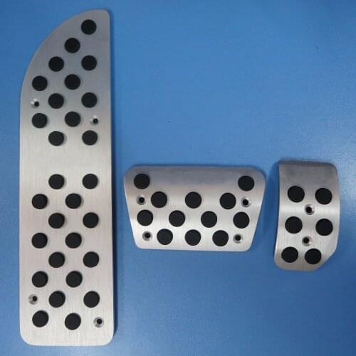 TTCR-II Car Accessories Accelerator Gas Fuel Brake Foot Rest Pedal Pad For VOLVO S60 AT,Non-slip Cover Sticker Car Styling