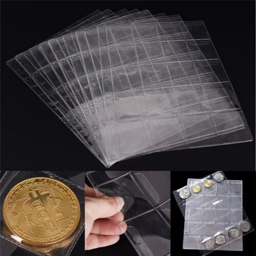 1 Sheet 42 Pockets Coin Holders Coins Money Storage Book Anti-slip Coin Commemorative Album Page SD&HI Collection Book