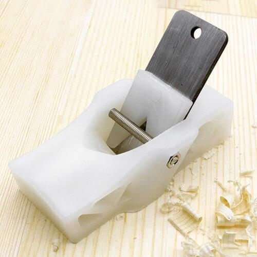 White PP Mini Hand Planer Carpenter Tools Trimming Polishing Easy Cutting Edge Carpenter Hard Woodworking Hand Flat Planer Tool