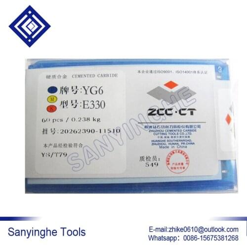 Free shipping high quality 60pcs/lots YG6 / YG8 E330 carbide welding inserts brazed insert blade tools