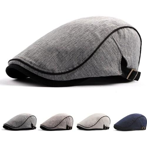 Vintage Men Women Duckbill Baseball Cap Outdoor Sports Adjustable Driving Sun Flat Cabbie Newsboy Hat Unisex Berets Hat Gift