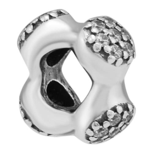 CKK Silver 925 Jewelry Fits Pandora Bracelets Modern Love Spacer Charms Original Sterling Silver Beads