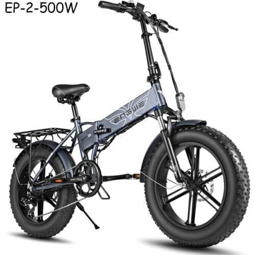 EU Stock Electric Bike 20*4.0inch 48V12.5A Electric Bicycle 500W 38KM/H 7Speed Powerful Motor Fat Tire Bike Mountain Snow Ebike