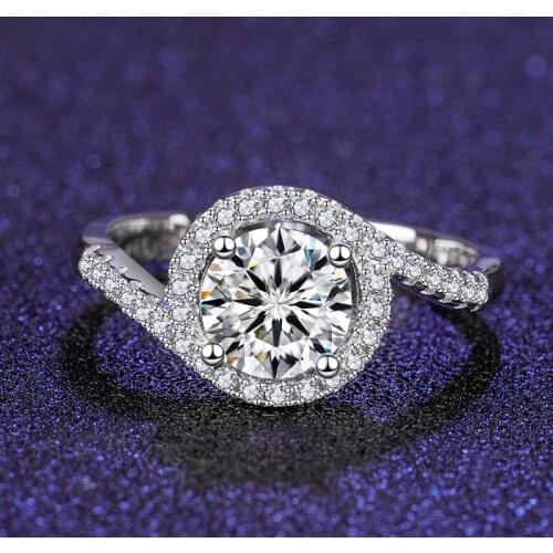 Rings for women Moissanite luxury retro 925 sterling silver jewelry wedding ring gifts for women vintage jewelry for girls cute