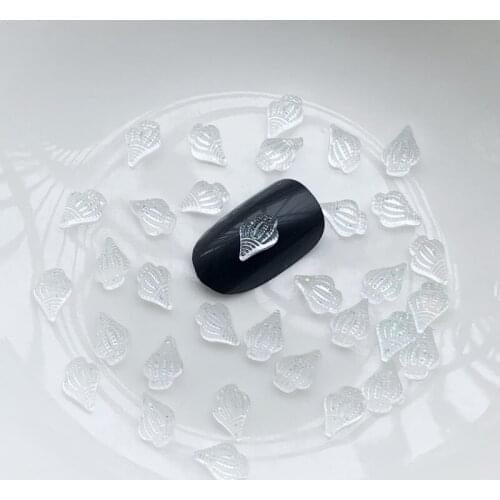 Beautiful crystal conch resin flat back nail decoration rhinestone nail art decor Diy jewelry accessories